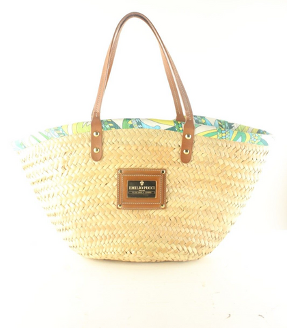 Emilio Pucci Wicker Basket Tote 1EP1026K