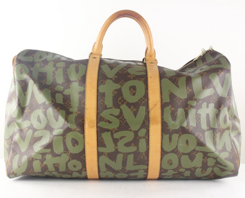 Louis Vuitton Stephen Sprouse Monogram Graffiti Keepall 50 Khaki Green 1LK919K