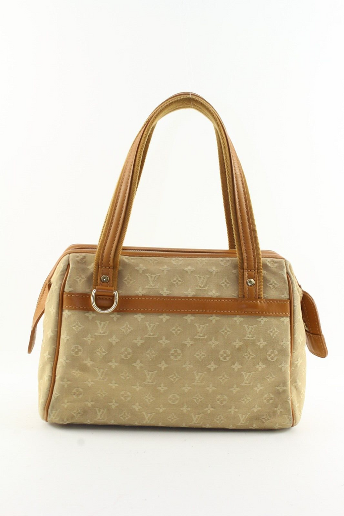 LOUIS VUITTON Beige Denim Canvas Monogram Mini Lin Josephine PM Boston 1LV1213K