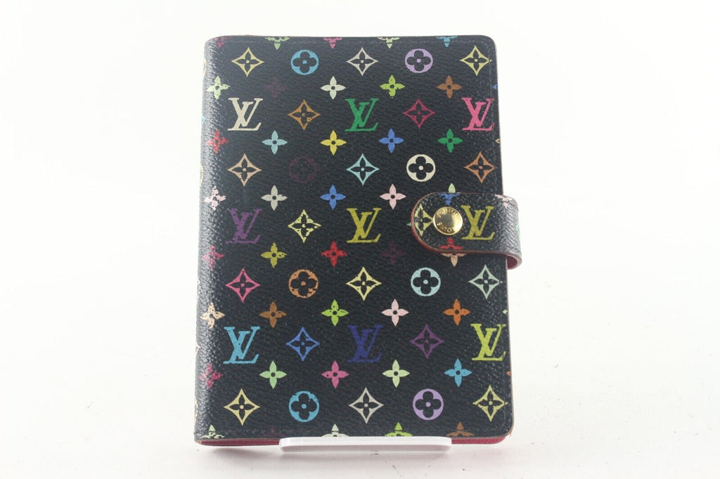 LOUIS VUITTON Black Monogram Multicolor Agenda PM Small Ring 1LV727K