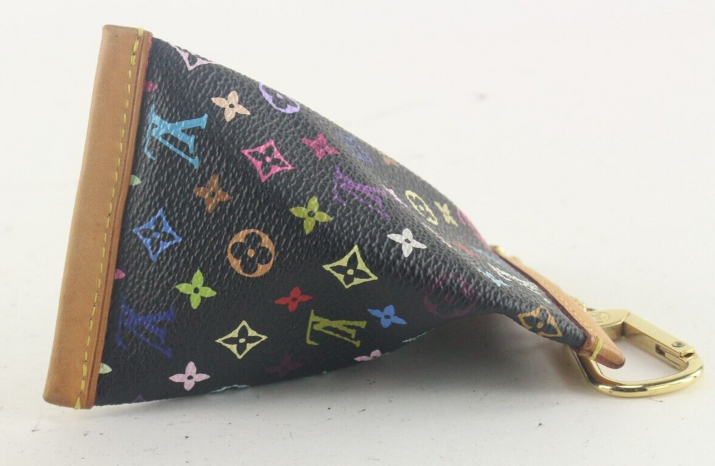 Louis Vuitton Black Monogram Multicolor Berlingo Coin Pouch Keychain 1LV824K