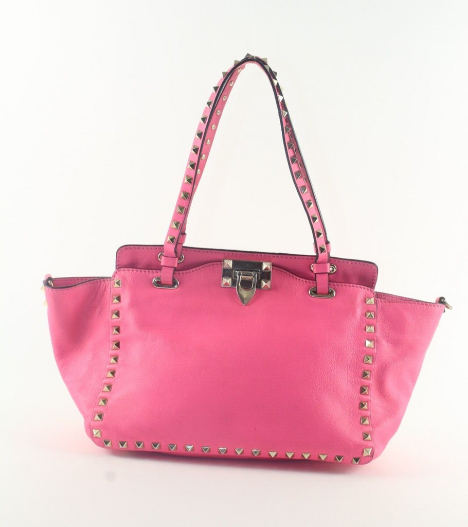 Valentino Hot Pink Rockstud 2way Tote Small 1VAL1129K