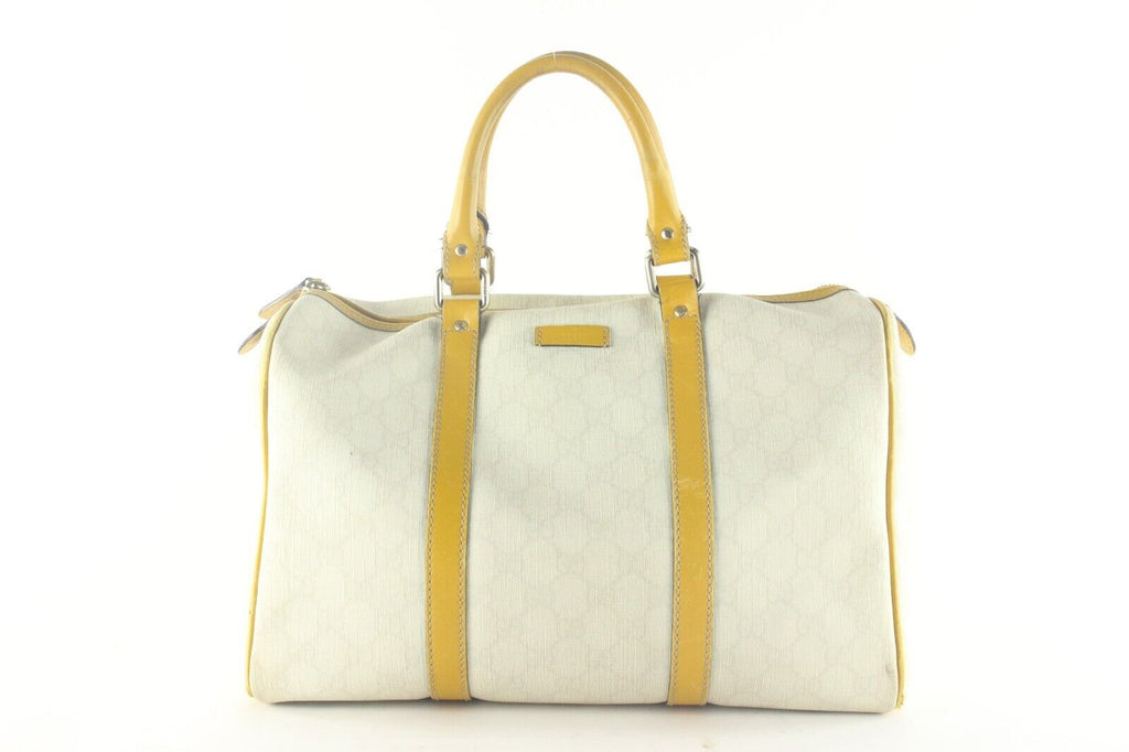 Gucci Ivory Monogram GG Joy Boston Bag Supreme 2GK103K