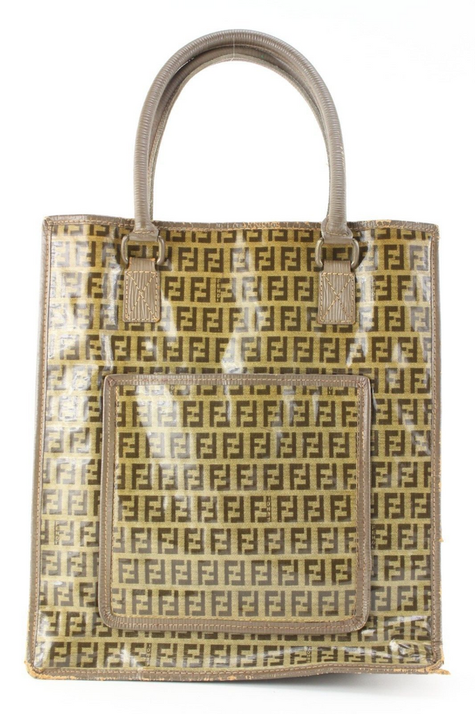 Fendi Crystal Monogram Zucca Shopper Tote 3FF0501