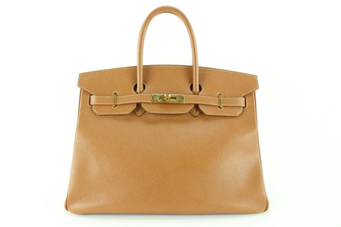 Hermes Gold Courchevel Leather Birkin 35 GHW 1H1101