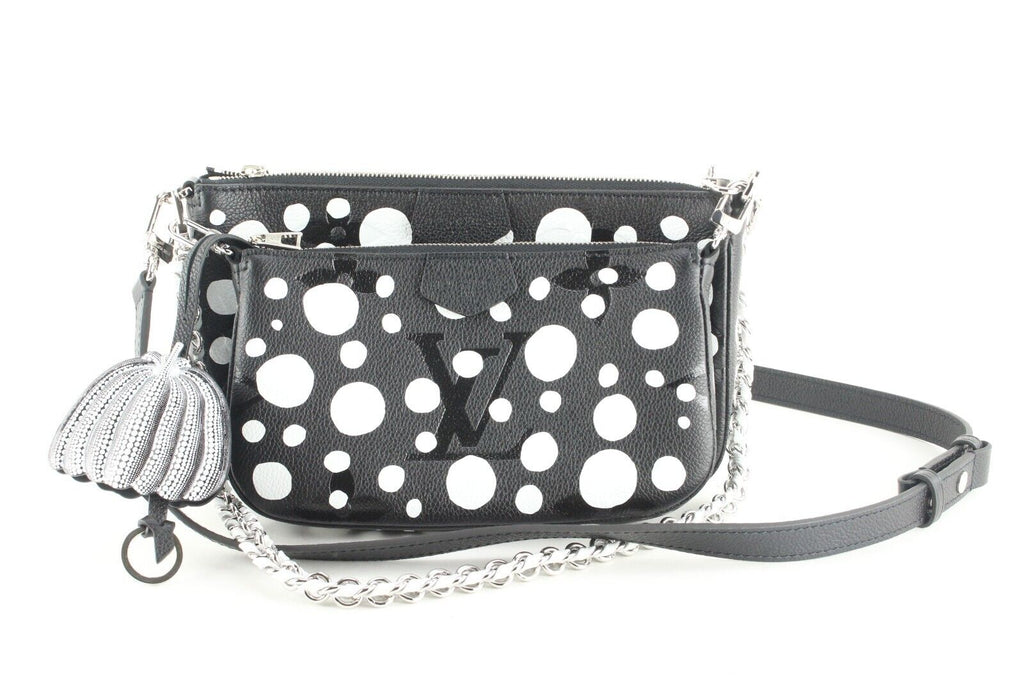 Louis Vuitton Kusama Dots Black Monogram Empreinte Multi Pochette 2LK0307