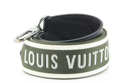 Louis Vuitton Khaki x Black Guitar Strap Bandouliere Crossbody 3LK0105