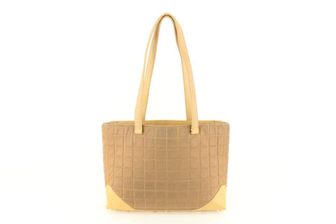 Chanel Beige x Brown Bicolor Shopper Canvas x Leather 12ck712s