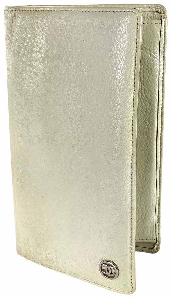 Chanel Beige CC Logo Long Bifold Flap Wallet 857664