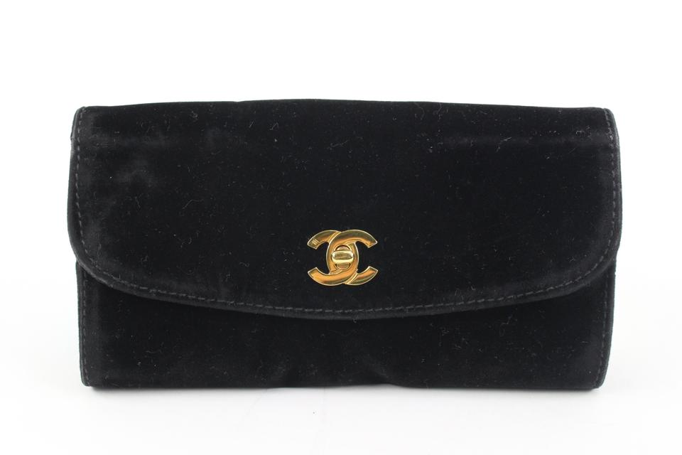 Chanel Black Velvet Velour Gold CC Turnlock Jewelry Tray Insert 99ck222s