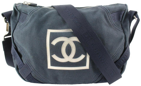 Chanel Navy CC Logo Sports Messenger Crossbody 56cc76s