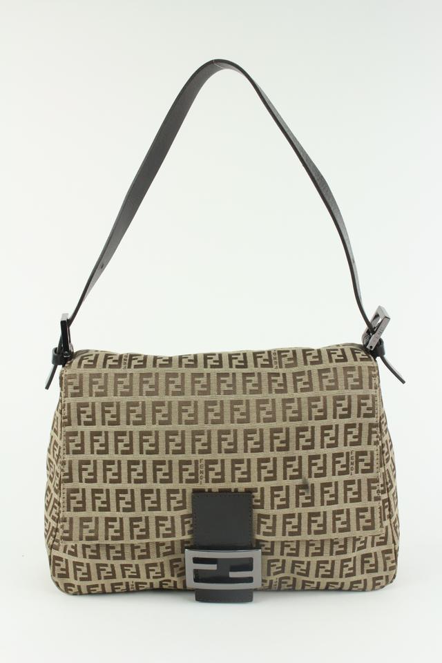 Fendi Mini Zucca Brown Zucchino Canvas Mama Forever Bag 1126f5