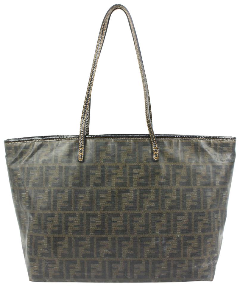 Fendi Brown Monogram FF Zucca Roll Tote Shopper Upcycle Ready 60f325s