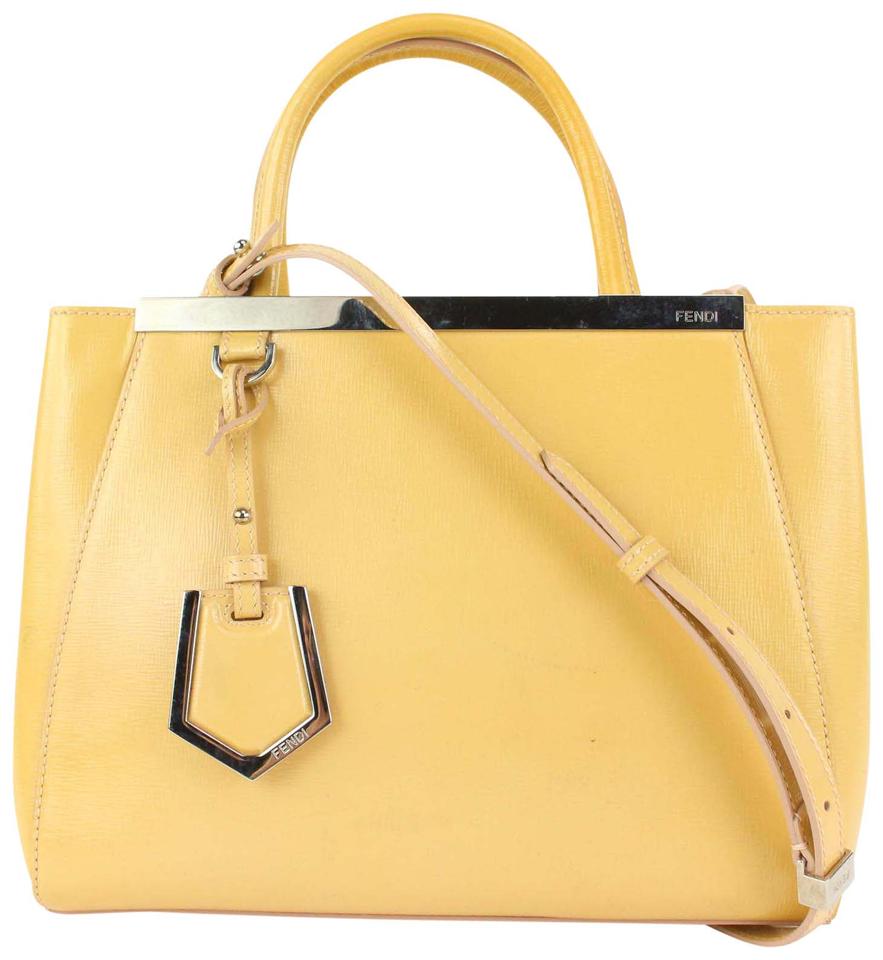 Fendi Yellow Leather 2Jours 2way Crossbody Tote Bag 920ff51