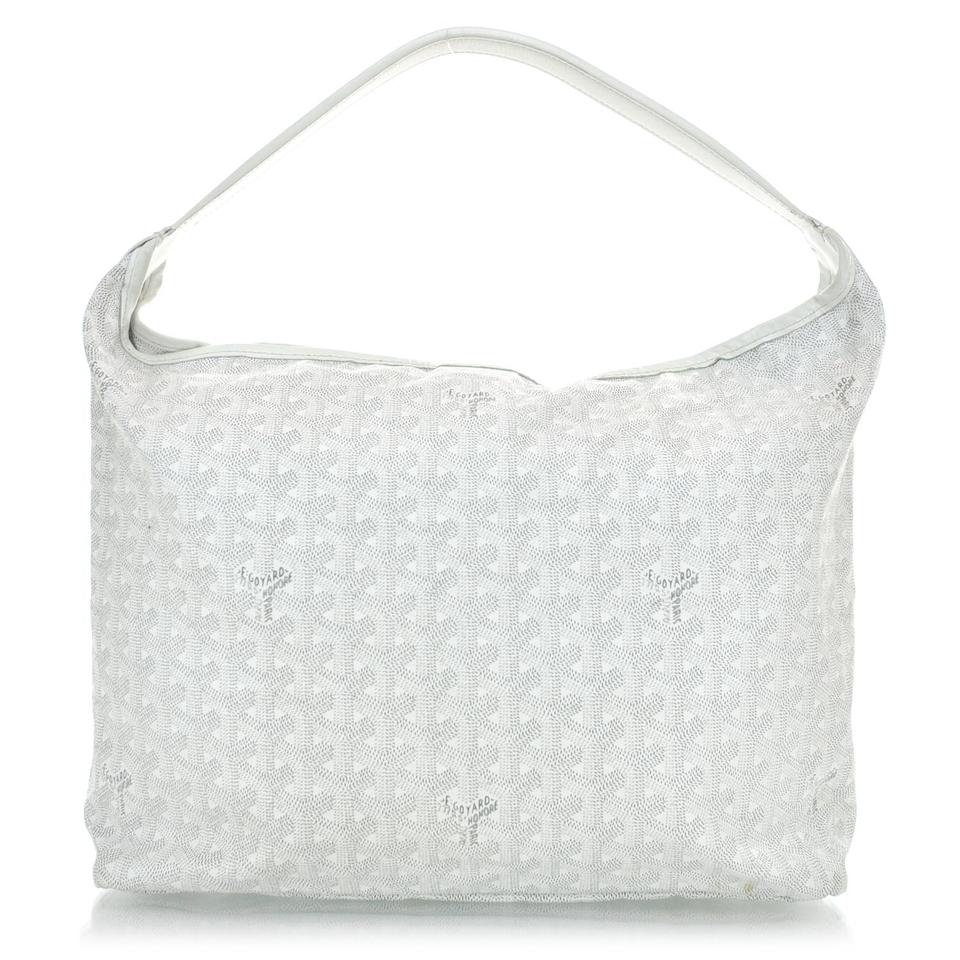 Goyard White Chevron Fidji Zip Hobo Bag 118gy28