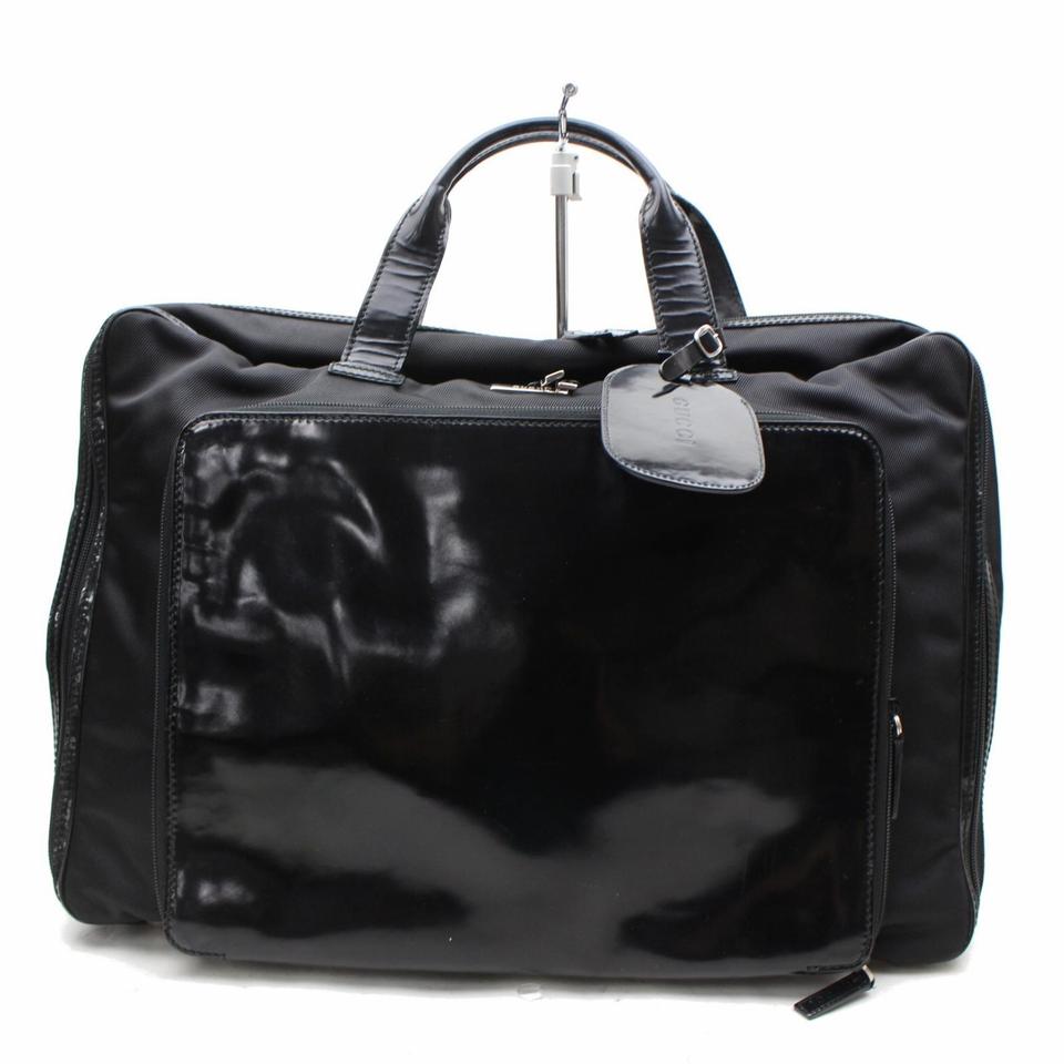 Gucci Rare Suitcase Black Briefcase Bag Carry-On Suitcase 854675