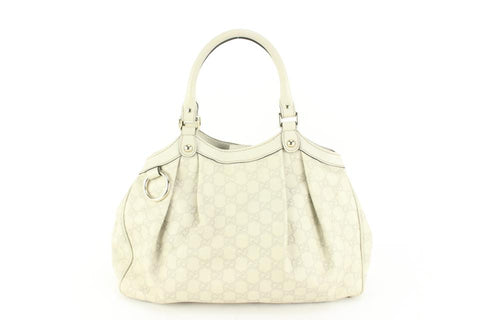 Gucci Beige Guccissima Leather GG Medium Sukey Hobo 74gz429s