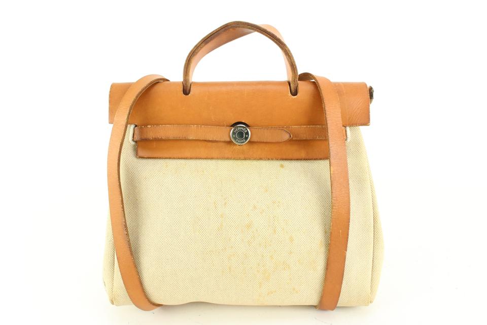 Hermès Beige x Brown Sac a Dos Herbag Backpack 2-in-1 60h429s