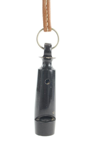 Hermès Black x Brown Wooden Dog Whistle 280her217