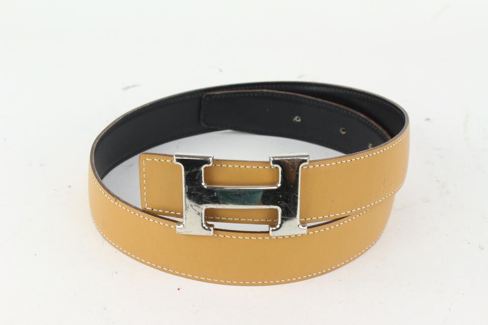 Hermès 32mm Reversible H Logo Belt Kit Black x Brown x Silver 105h3