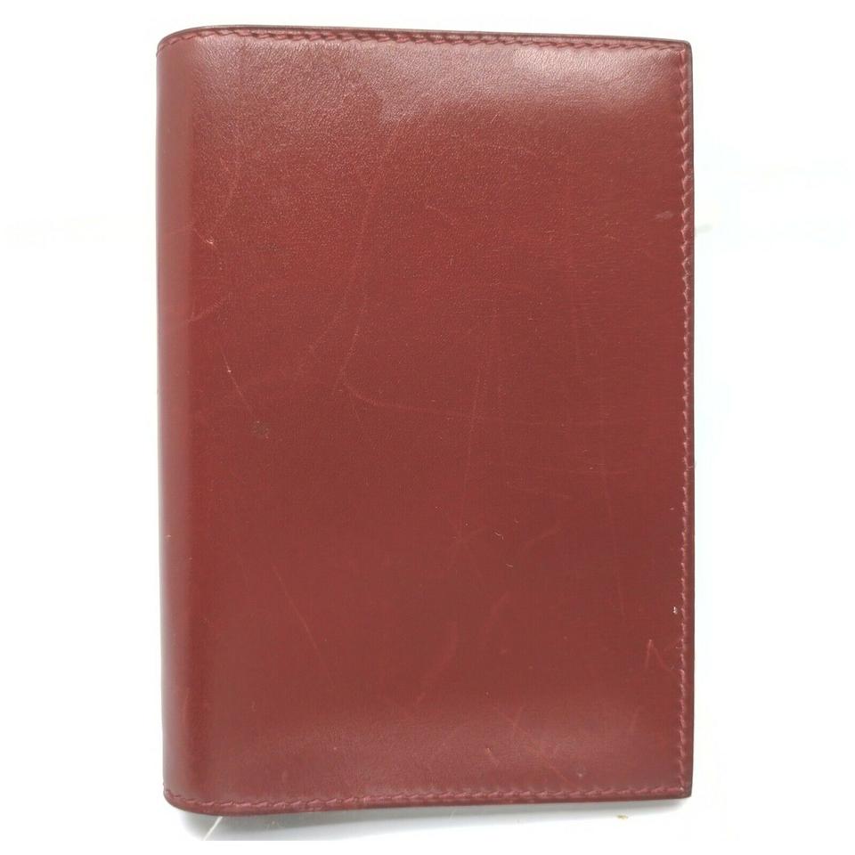 Hermès  Bordeaux Box Calf Small Agenda Cover  862216