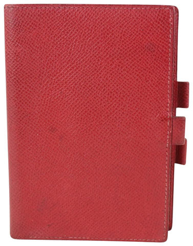 Hermès Small Red Epsom Leather Agenda 1020h36