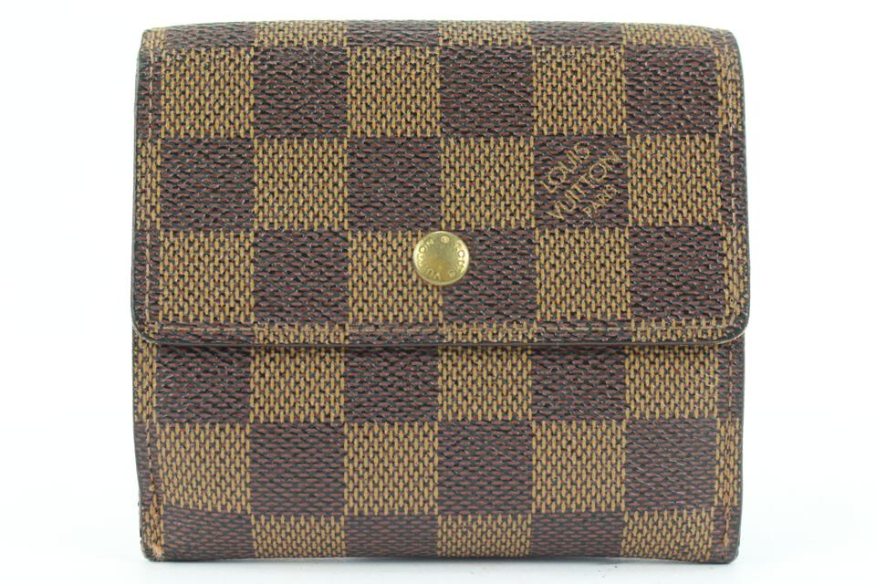 Louis Vuitton Damier Ebene Elise Compact Snap Wallet 366lvs525