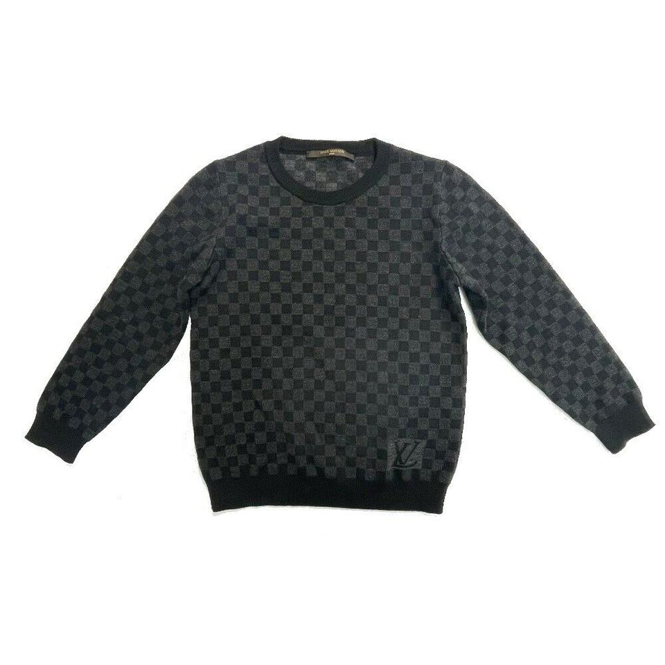 Louis Vuitton Ultra Rare Boys Size 8 Damier Graphite Sweater 77lv33s