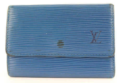 Louis Vuitton Blue Epi Leather Toledo Multicles 6 Key Holder 8lk0128