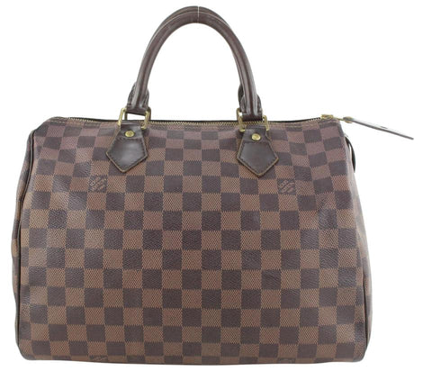 Louis Vuitton Damier Ebene Speedy 30 Boston Bag  715lvs622