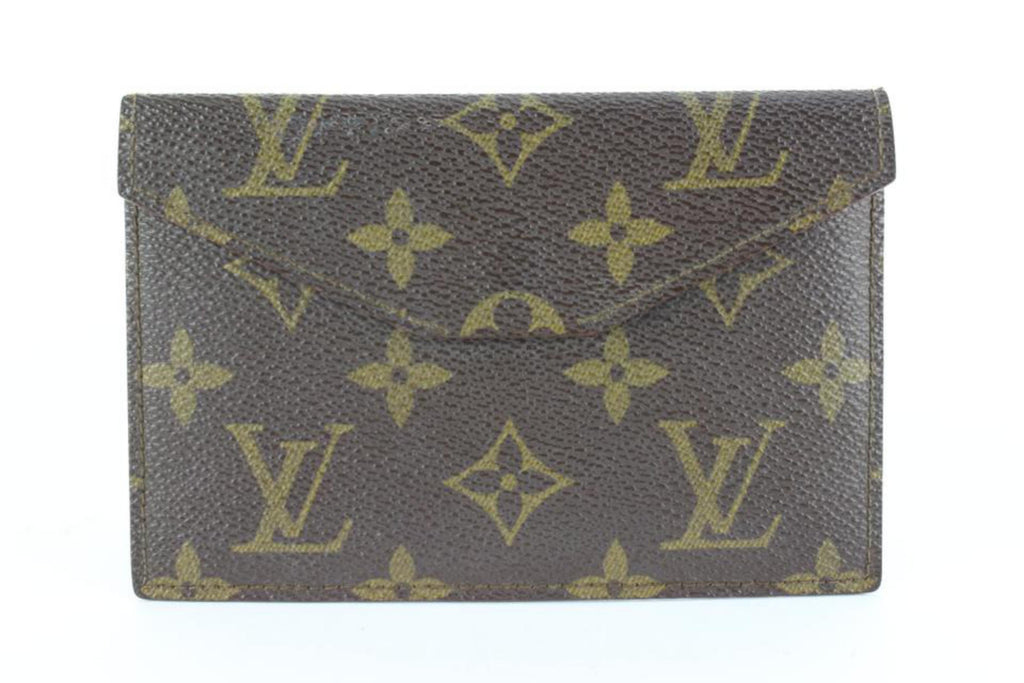 Louis Vuitton Ultra Rare 1980's Card Case Envelope Pouch 62lk825s