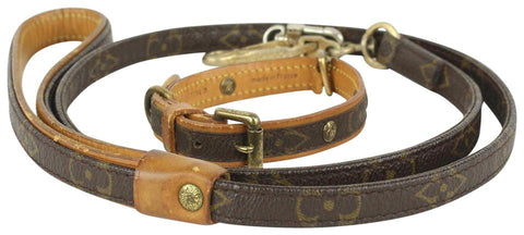 Louis Vuitton Monogram Baxter Leash and Collar Set 1012lv33