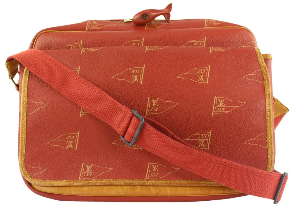 Louis Vuitton 1995 LV Cup Red Bosphore Calvi Messenger Crossbody Bag 234lvs56