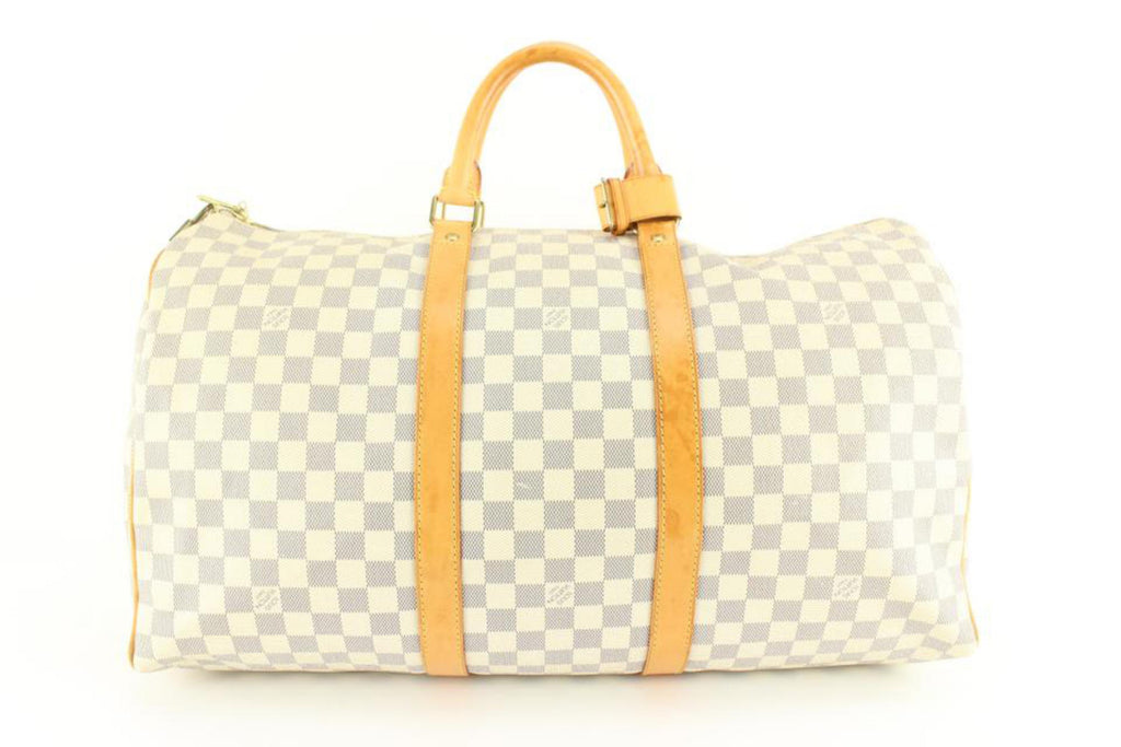 Louis Vuitton Damier Azur Keepall 50 Duffle Bag 38lk824s