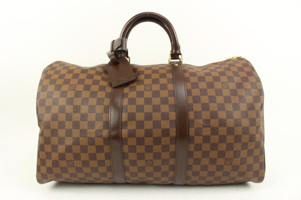 Louis Vuitton Damier Ebene Keepall 50 Duffle bag 82lv39s