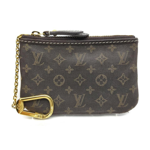 Louis Vuitton Brown Monogram Mini Lin Key Pouch Pochette Cles I863511