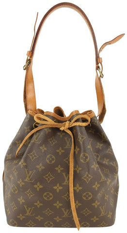 Louis Vuitton Monogram Petit Noe Drawstring Bucket Hobo Bag 1019lv24