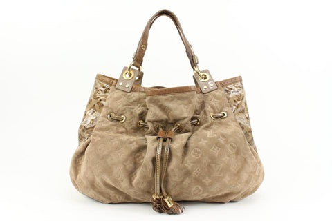 Louis Vuitton Brown Suede x Patent Irene Coco Hobo Bag 67lk322s