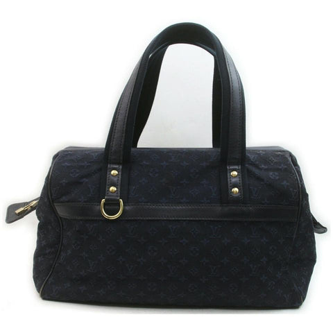 Louis Vuitton Rare Navy Blue Monogram Josephine GM Boston Speedy 52LV713