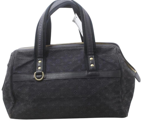 Louis Vuitton Rare Navy Blue Monogram Mini Lin GM Boston Speedy 56LV713