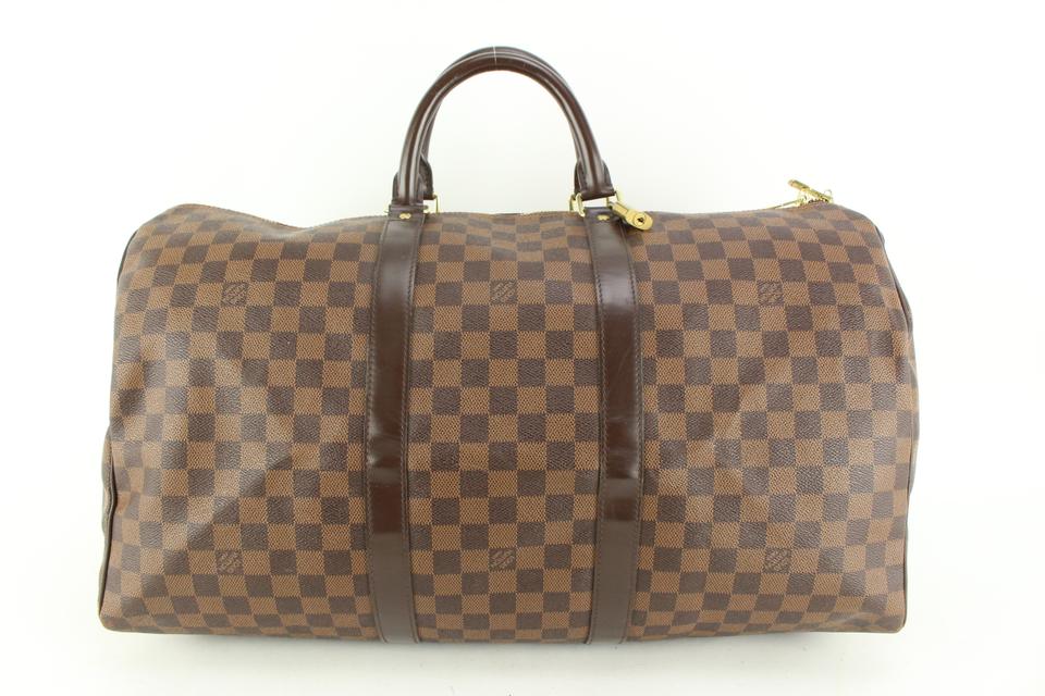 Louis Vuitton Damier Ebene Keepall 50 Duffle Bag Upcycle Ready 54lz429s