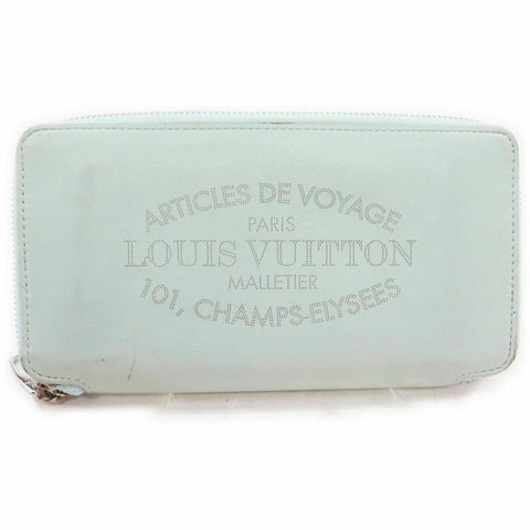 Louis Vuitton Light Blue Leather Articles de Voyage Zippy Wallet Zip Around 861160