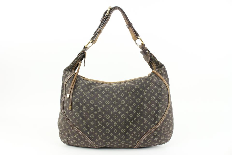 Louis Vuitton Ebene Monogram Mini Lin Manon MM Hobo 26lk324s