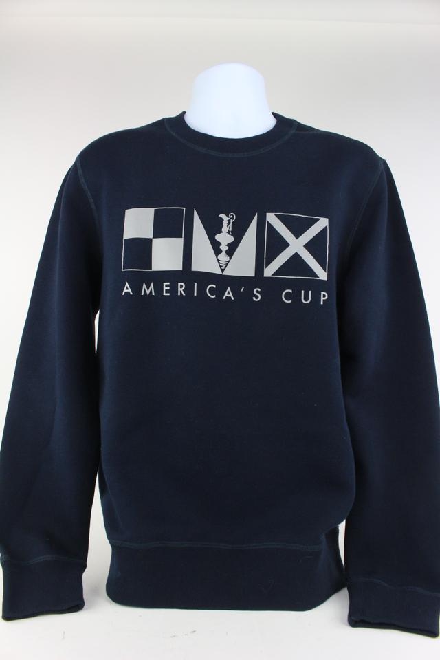 Louis Vuitton Men's Large Navy Blue LV America's Cup Crewneck Sweater 928lv65