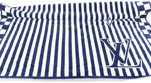 Louis Vuitton Navy Stripe LV Graphical Beach Towel 82LZ525S