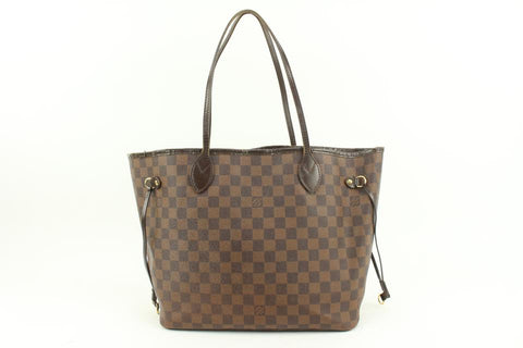 Louis Vuitton Damier Ebene Neverfull MM Tote Bag 88lv39s