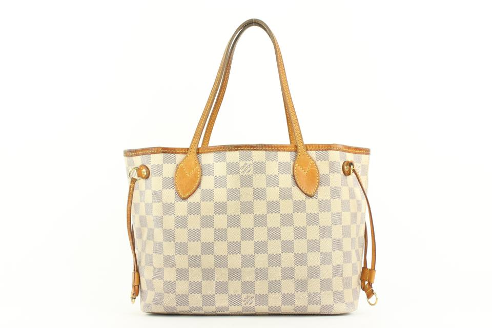 Louis Vuitton Small Damier Azur Neverfull PM Tote Bag 1lv53a