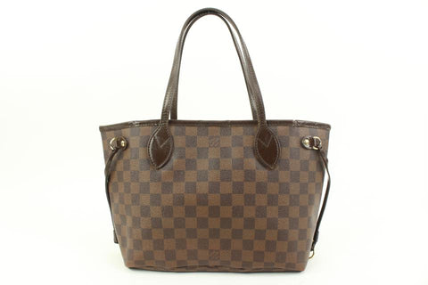 Louis Vuitton Small Damier Ebene Neverfull PM Tote Bag 70lv315s