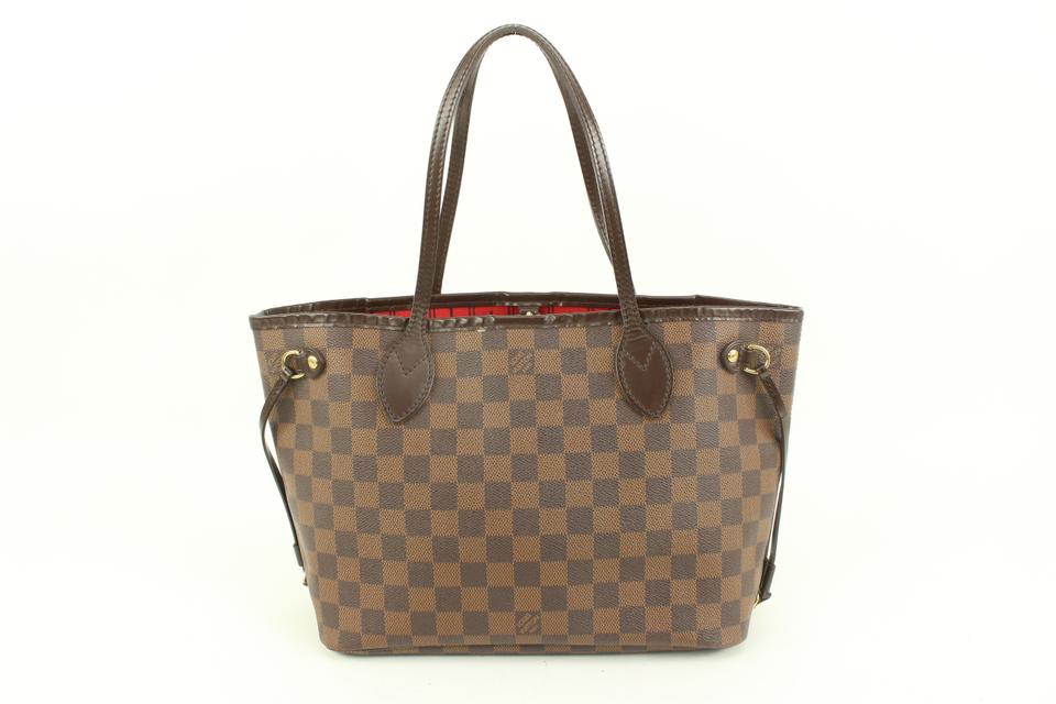 Louis Vuitton Small Damier Ebene Neverfull PM Tote Bag 94lz425s