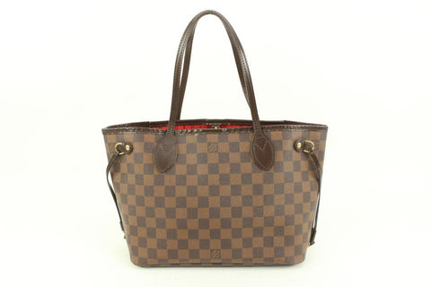 Louis Vuitton Small Damier Ebene Neverfull PM Tote Bag 94lz425s